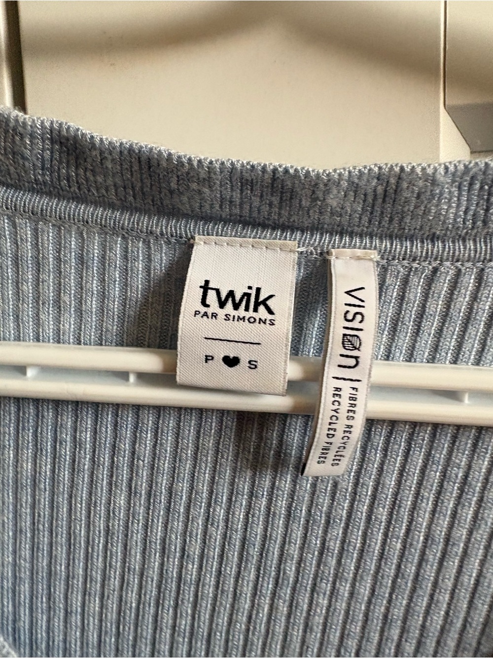 Simons Light Blue Ribbed Ruffle-Trim Cropped Cardigan - Picture 2 of 2